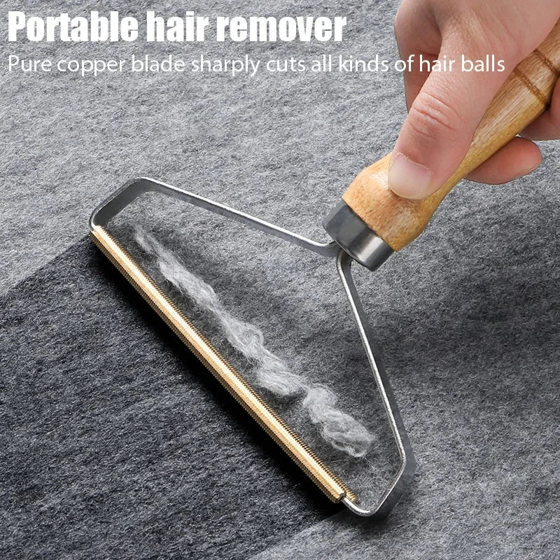 Portable Pet Hair Remover Manual Scraper and Lint Cleaner Brush for Cat Hair Removal